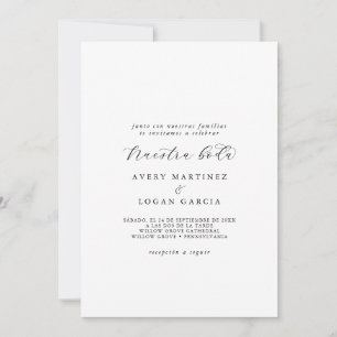 Convite Elegant Script Spain Nuestra Boda