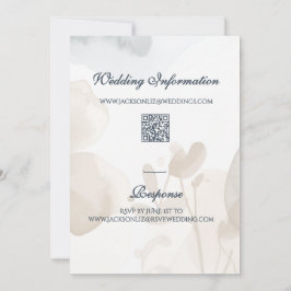 Convite Elegant Soft Romantic Botanical Script Wedding 