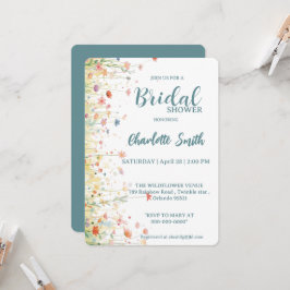 Convite Elegant Spring Wildflower Rose Garden 