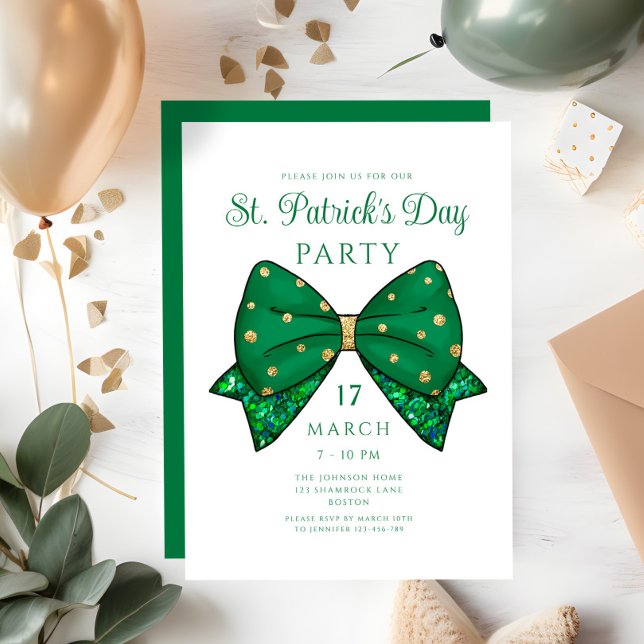 Convite Elegant St. Patrick's Day Party Invitation (Elegant St. Patrick's Day Party Invitation)