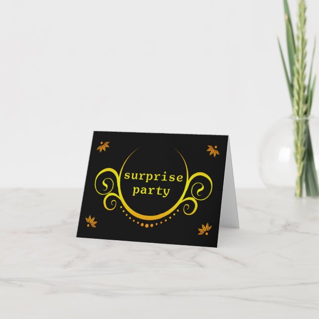 Convite elegant surprise party invitation (Frente)