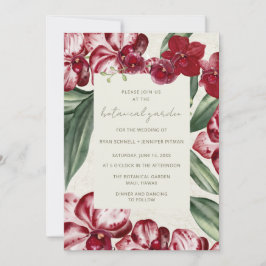 Convite Elegant Tropical Botanical Garden Wedding 
