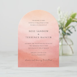 Convite Elegant Tropical Sunset Watercolor Wedding