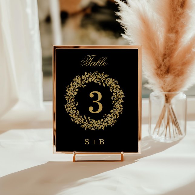 Convite Elegant Vintage French Gold Floral  Wedding  (Criador carregado)