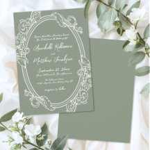 Elegant Vintage Sage Green Wedding