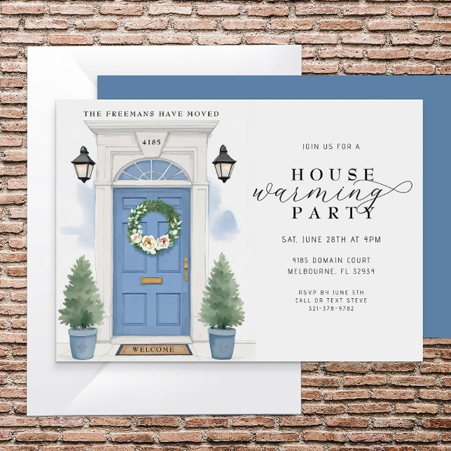 Convite Elegant Watercolor Housearming Party (Watercolor Housewarming Party Invite)