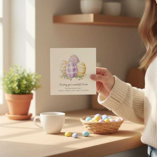 Convite Elegant Watercolor Lavender easter Greeting card  (Criador carregado)