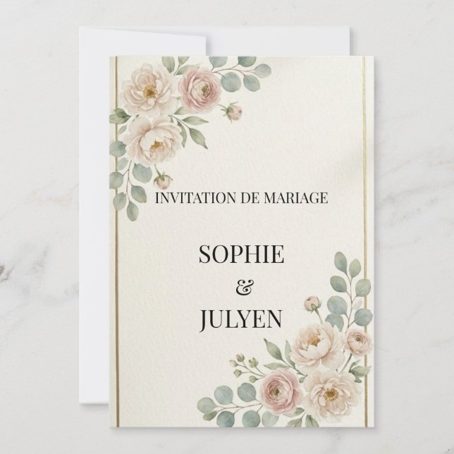 Convite Elegant Wedding Invitation (Frente)