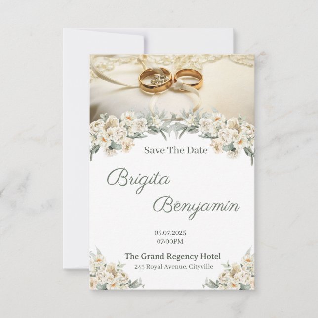 Convite Elegant Wedding Invitation (Frente)