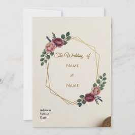 Convite Elegant Wedding Invitation Card