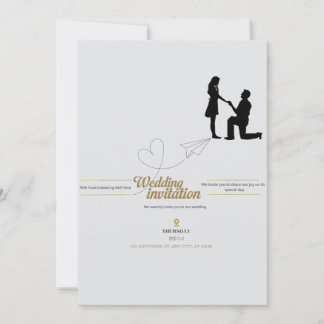 Convite Elegant Wedding Invitation Card
