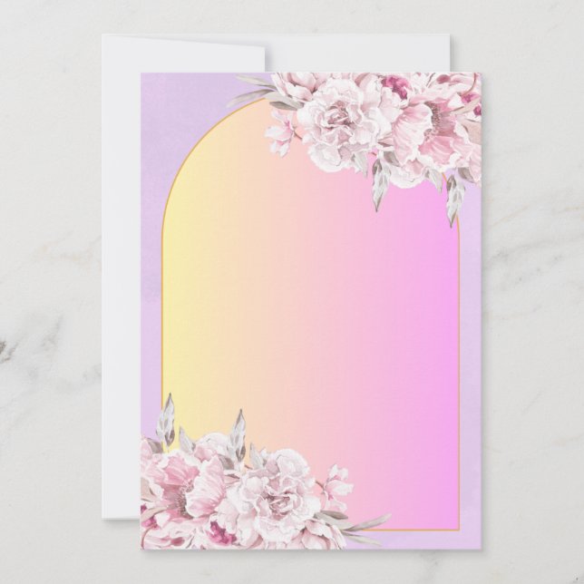 Convite Elegant Wedding Invitation Floral Romantic (Frente)