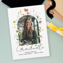 Elegant Wildflower Arch Photo Graduate Party