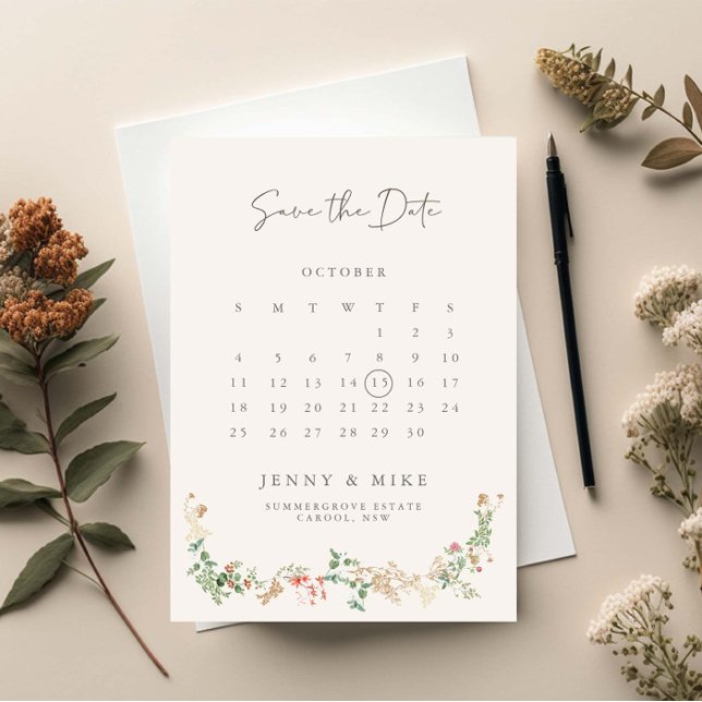 Convite Elegant Wildflower Garden Floral (Criador carregado)