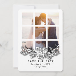 Convite Elegant Window with Image Wedding Save the Date