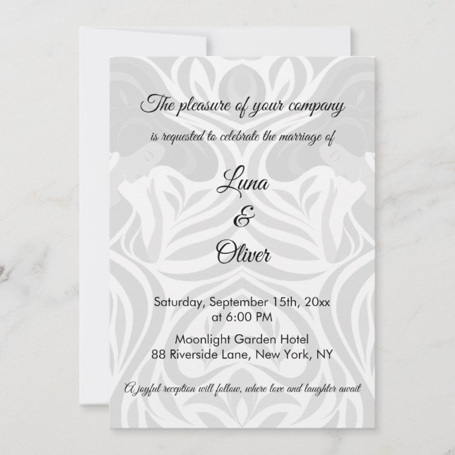 Convite Elegant Yumeji-Inspired Wedding Invitation | MOMO (Frente)