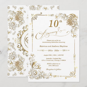 Convite Elegante 10º Aniversário