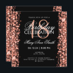 Convite Elegante 18th Festa de aniversário Rosa de cintila<br><div class="desc">Elegante 18ª Festa de aniversário Sparkles Rosa modelo de convite Dourado. Com luzes,  cordas e faíscas. Produtos correspondentes disponíveis.</div>