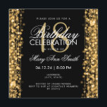 Convite Elegante 18th Festa de aniversário Sparkles Dourad<br><div class="desc">Elegante 18ª Festa de aniversário Esmaga o modelo de convite Dourado. Com luzes, cordas e faíscas. Produtos correspondentes disponíveis.</div>