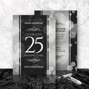 Convite Elegante 25º Aniversário de Bodas de Prata