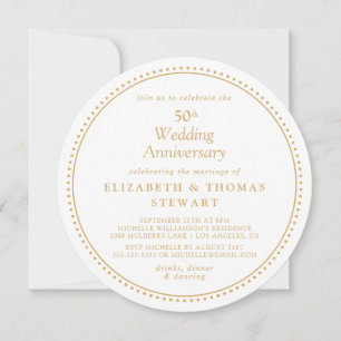 Convite Elegante 50º Aniversário de Casamento