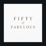 Convite Elegante 50 e fabuloso 50º aniversário<br><div class="desc">Elegante 50 e fabuloso 50. Convite de aniversário. Belo design com café de chocolate marrom e caramelo com texto colorido em marfim branco frente e verso. Personalize com seus detalhes de celebração e informações de rsvp. Veja os produtos correspondentes e muito mais em nossa loja Zazzle,  Artly & Co.</div>