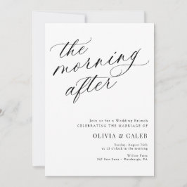 Convite Elegante A Manhã Após Casar Brunch