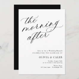 Convite Elegante A Manhã Após Casar Brunch