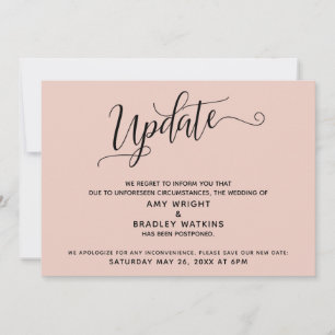 Convite Elegante adiou o lançamento de casamento