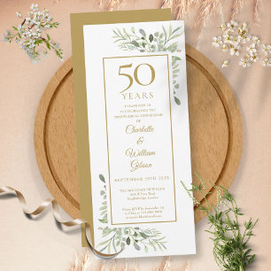 Convite Elegante Água-forte de Verde para Aniversário de 5