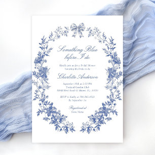 Convite Elegante Algo Chá de panela Azul