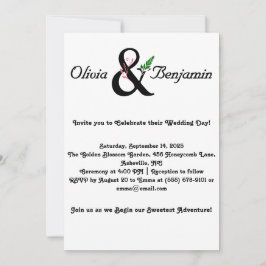 Convite Elegante Ampersand & Script WedDesign