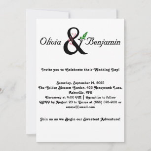 Convite Elegante Ampersand & Script WedDesign