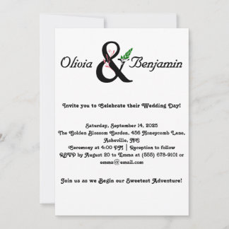 Convite Elegante Ampersand & Script WedDesign