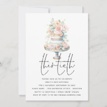 Elegante - aniversário de 30 anos de Script Pink P