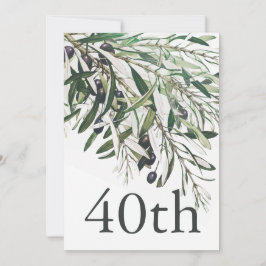 Convite Elegante aniversário de 40 anos Italiano do Branch