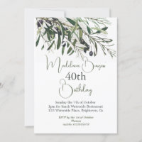 Elegante aniversário de 40 anos Italiano do Branch