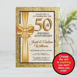 Convite Elegante aniversário de 50 anos de casamento em do