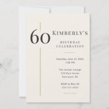 Elegante Aniversário de 60 anos em Creme e Dourado