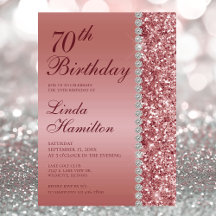 Elegante Aniversário de 70 anos em Dourado Rosa