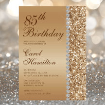 Elegante Aniversário de 85 anos em Dourado