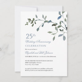 Convite Elegante Aniversário de Casamento de 25 Anos em Aq