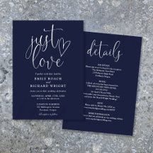 Elegante Apenas Amor Tudo Em Um Casamento Azul Mar