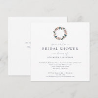 Elegante Aquarela Chá de panela Azul Cor-de-rosa