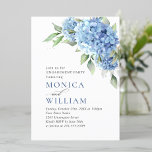 Convite Elegante Aquarela FESTA DE NOIVADO Azul Hydrangea<br><div class="desc">Para mais personalização,  clique no link "personalizar mais" e use nossa ferramenta design para modificar esse modelo. Se precisar de ajuda ou itens correspondentes,  entre em contato comigo.</div>