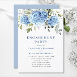 Convite Elegante Aquarela FESTA DE NOIVADO Azul Hydrangea<br><div class="desc">Para mais personalização,  clique no link "personalizar mais" e use nossa ferramenta design para modificar esse modelo. Se precisar de ajuda ou itens correspondentes,  entre em contato comigo.</div>