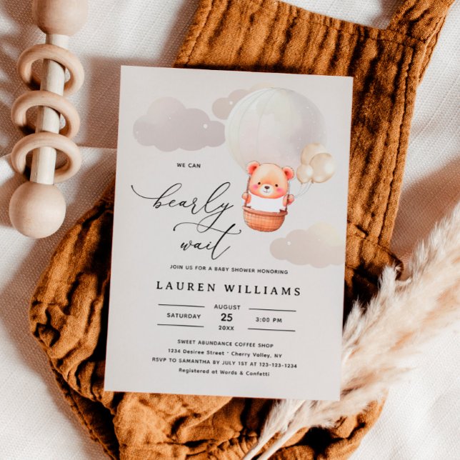 Convite Elegante Aquarela Podemos Aumentar O Chá de fralda (Criador carregado)