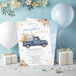 Convite Elegante Aquarela um doce pequeno abóbora Bebê Sho