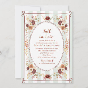 Convite Elegante Aquarela  uma pequena abóbora doce Baby S