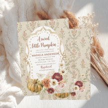 Elegante Aquarela Uma pequena abóbora doce boho  B